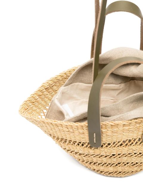 Muun mini Chantelle woven straw tote bag - Neutrals - zdjęcie produktu nr 2