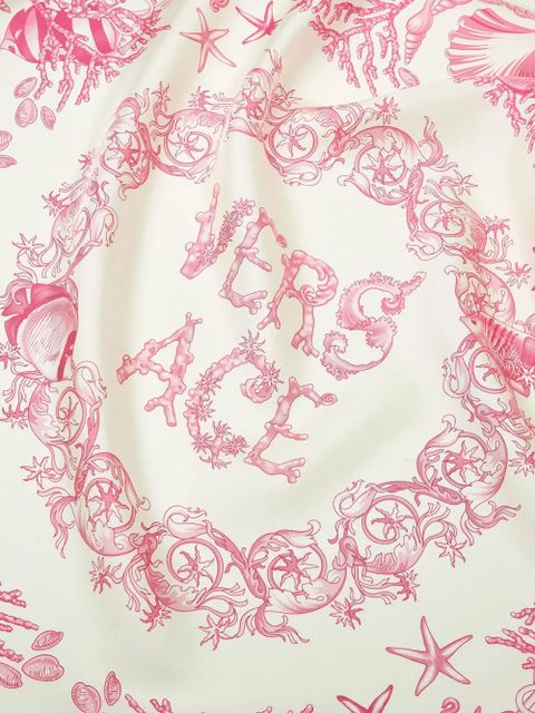 Versace Underwater Barocco silk scarf - Pink - zdjęcie produktu nr 2