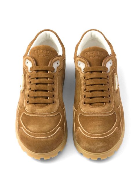 Prada Faded suede sneakers - Brown