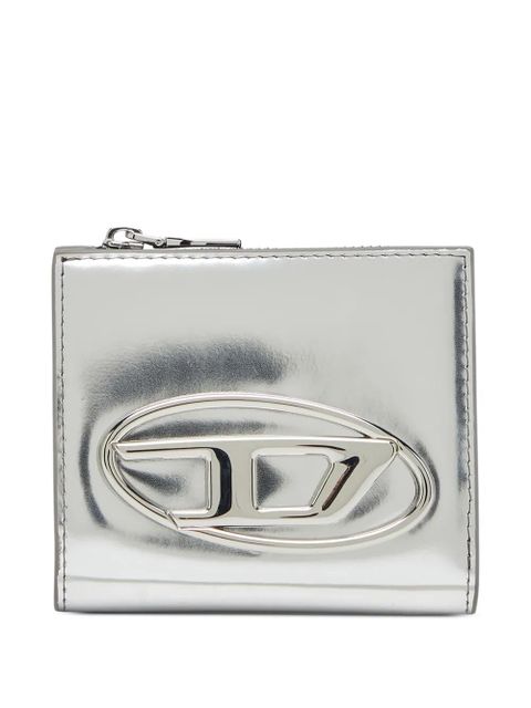 Diesel 1DR metallic zippered wallet - Silver - zdjęcie produktu nr 1