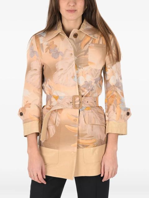 Maison Margiela floral-print belted jacket - Neutrals - zdjęcie produktu nr 1