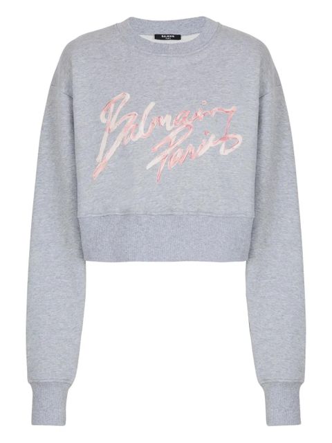 Balmain printed sweatshirt - Grey - zdjęcie produktu nr 1