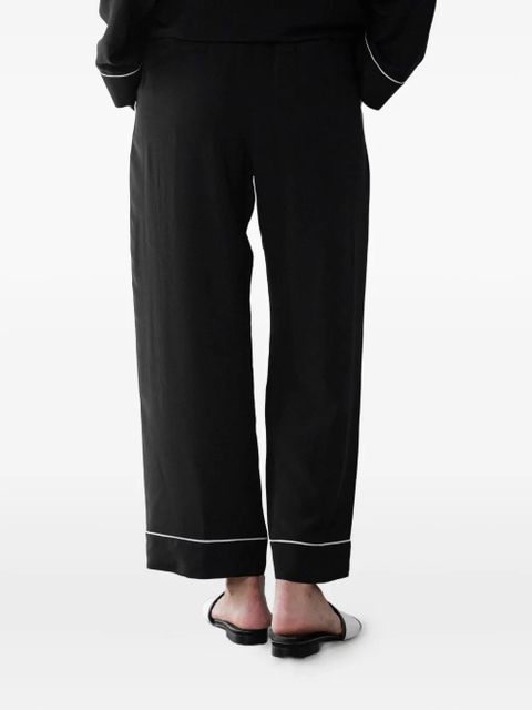 Valentino Garavani elastic-waistband piped trousers - Black - zdjęcie produktu nr 2
