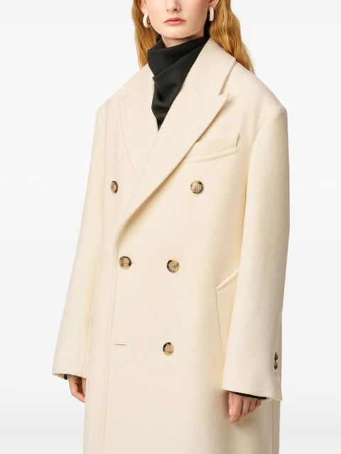 AMI Paris double-breasted wool coat - Neutrals