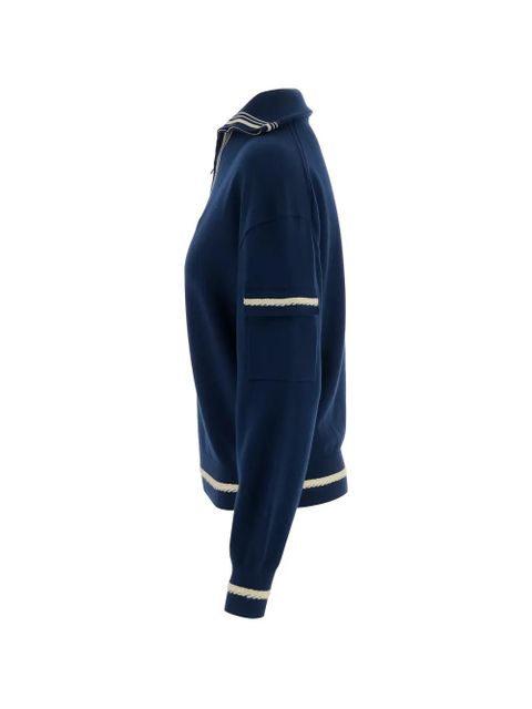 Guest In Residence Jibo polo-collar sweater - Blue