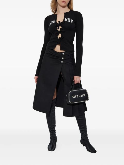 MISBHV Varsity bows longsleeve top - Black