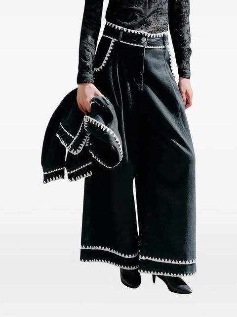 FARM Rio crochet-embroidered jeans - Black - zdjęcie produktu nr 1