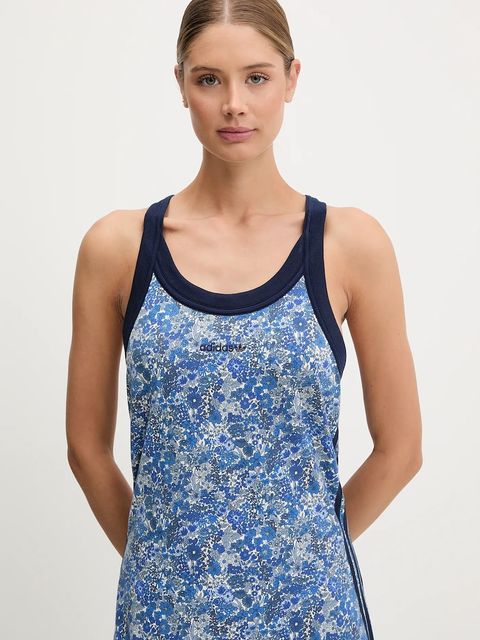 adidas Originals sukienka Liberty kolor niebieski maxi prosta JD2742