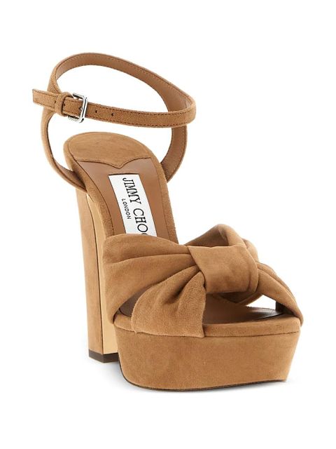 Jimmy Choo Heloise suede sandals - Brown - zdjęcie produktu nr 2