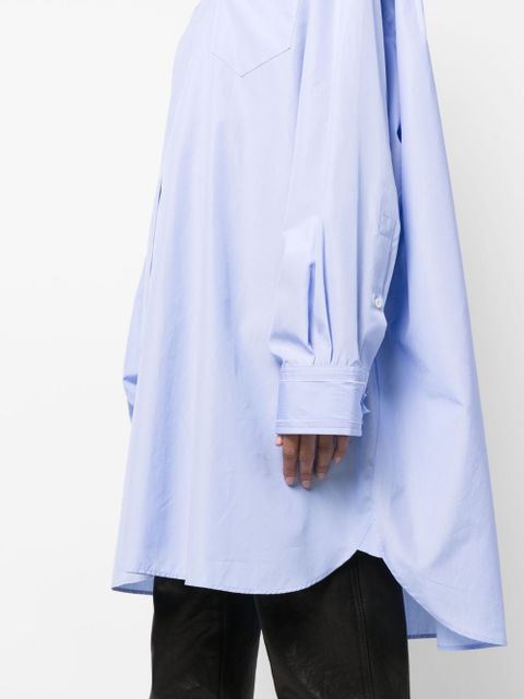 Maison Margiela longline poplin shirt - Blue