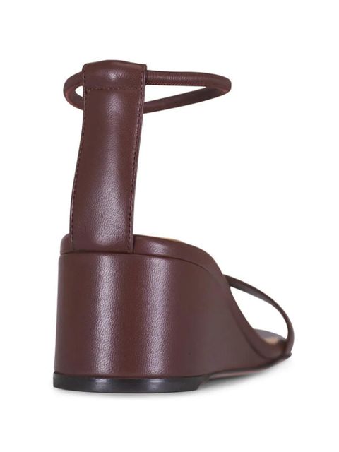 Gianvito Rossi leather wedge sandals - Brown