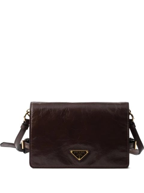 Prada leather shoulder bag - Brown - zdjęcie produktu nr 1