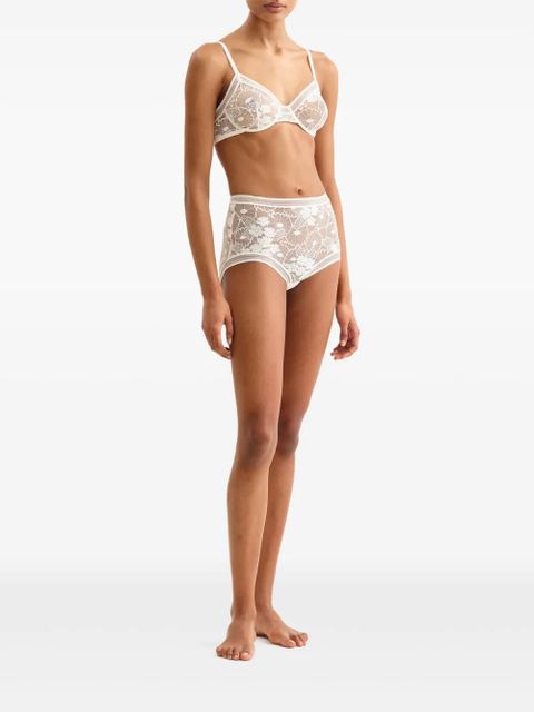 ERES Acacia floral-lace high-waisted briefs - White