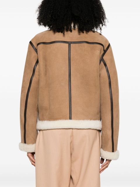TOTEME shearling suede jacket - Brown