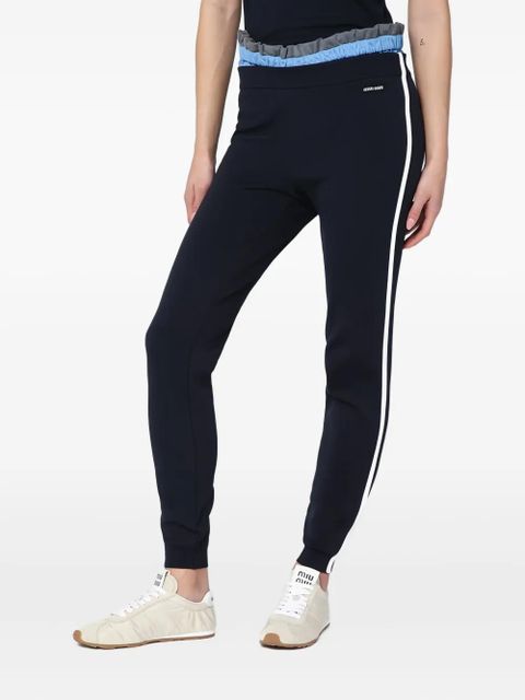 Miu Miu side-stripe trousers - Blue