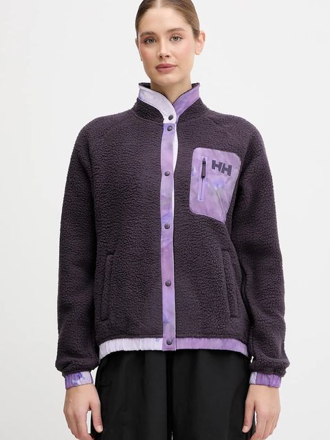 Helly Hansen bluza polarowa IMPERIAL damska kolor fioletowy gładka 63372 - zdjęcie produktu nr 1
