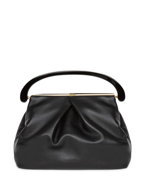 DRIES VAN NOTEN folded leather tote bag - Black