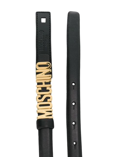 Moschino logo belt - Black
