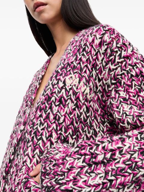 GANNI chunky-knit cardigan - Pink - zdjęcie produktu nr 2