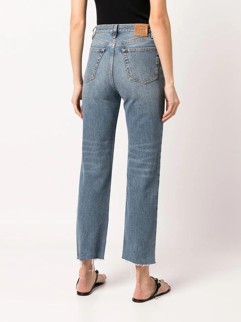 TOTEME cropped straight-leg jeans - Blue