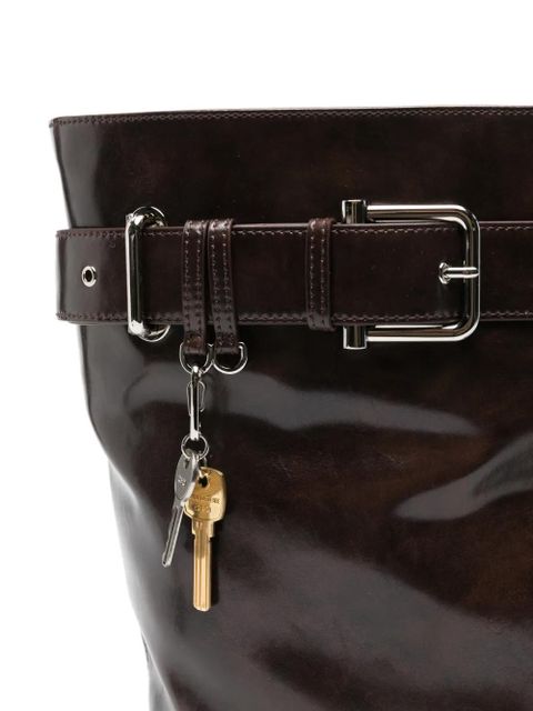 Osoi belted bucket bag - Brown