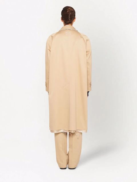 Miu Miu single-breasted chino coat - Neutrals