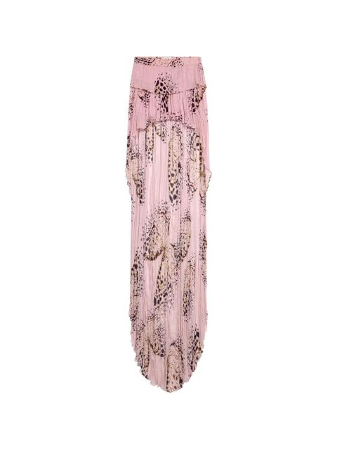 Blumarine Georgette butterfly-print skirt - Pink - zdjęcie produktu nr 1