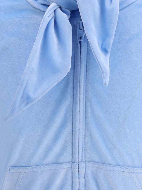Balenciaga tie-detail zip-up top - Blue