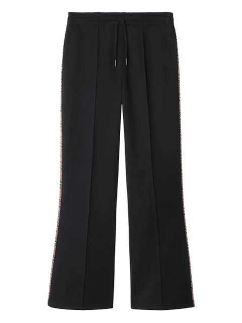 Burberry checked-trim track pants - Black - zdjęcie produktu nr 1