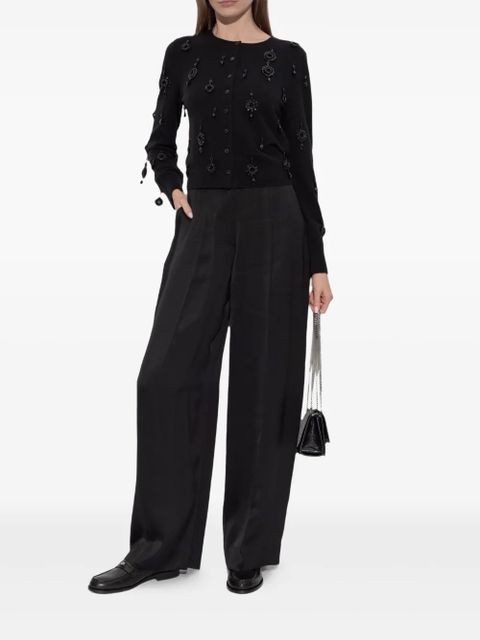 Tory Burch embellished button-fastening sweater - Black