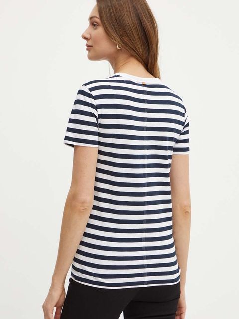 BOSS Orange t-shirt bawełniany damski kolor granatowy 50504192