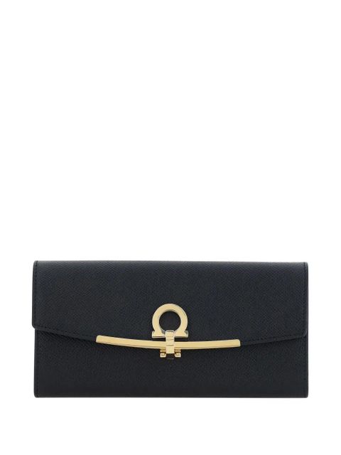 Ferragamo Gancini flip-lock leather purse - Black - zdjęcie produktu nr 1