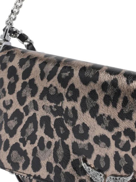 Zadig&Voltaire Nano Rock leopard-effect shoulder bag - Grey