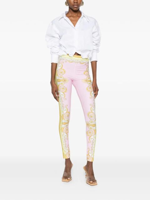 Versace printed leggings - Pink