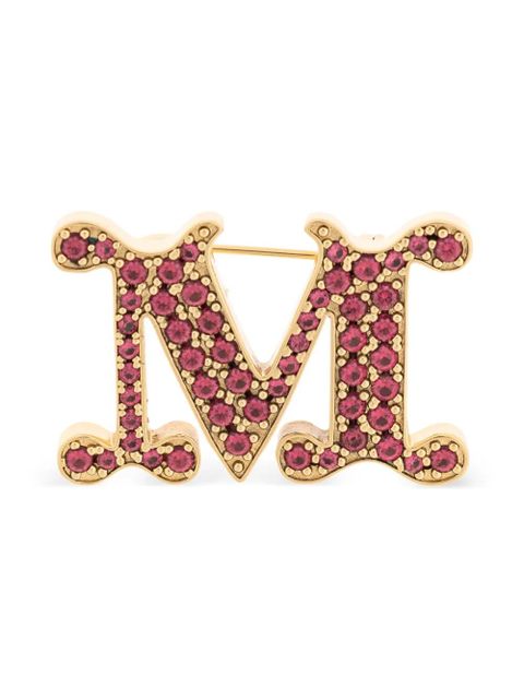 Max Mara letter embellished brooch - Gold - zdjęcie produktu nr 1
