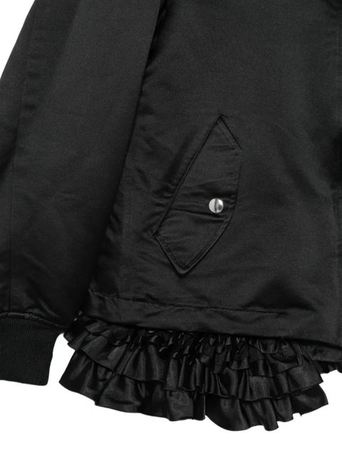 Comme Des Garçons ruffled bomber jacket - Black