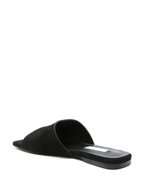 TOTEME velour-leather sandals - Black
