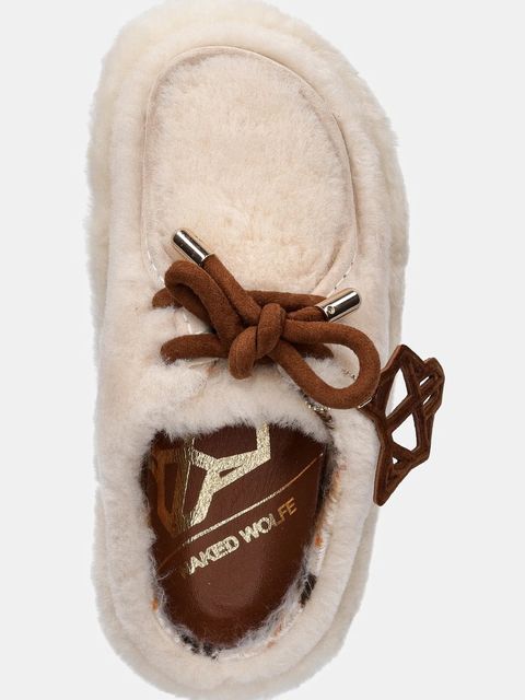 Naked Wolfe kapcie Blizzard kolor beżowy Blizzard Sand Suede/Shearling