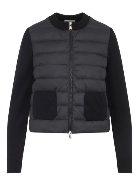 Moncler wool-panel quilted jacket - Black - zdjęcie produktu nr 1