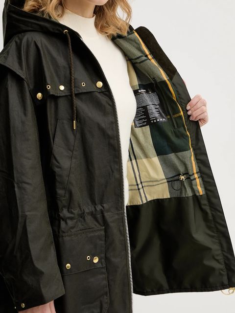 Barbour kurtka bawełniana Aberford kolor zielony przejściowa LWX1520