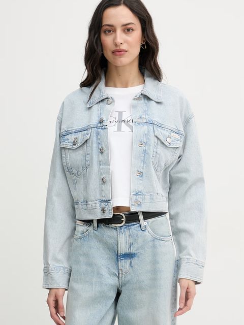 Calvin Klein Jeans krótka kurtka damska jeansowa - zdjęcie produktu nr 1