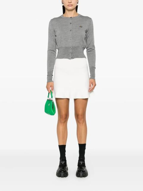 Vivienne Westwood Bea logo-embroidery cardigan - Grey