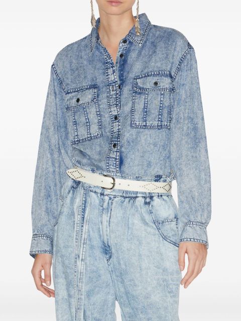 MARANT ÉTOILE Tahisia button-up denim shirt - Blue