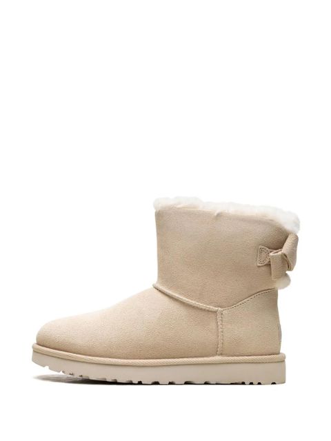 UGG Mini Bailey Suede Bow "Cream" boots - Brown