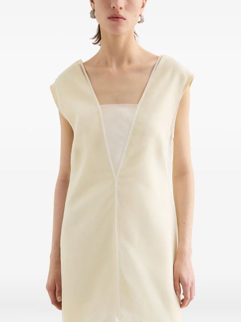 Jil Sander v-neck sleeveless midi dress - White - zdjęcie produktu nr 2