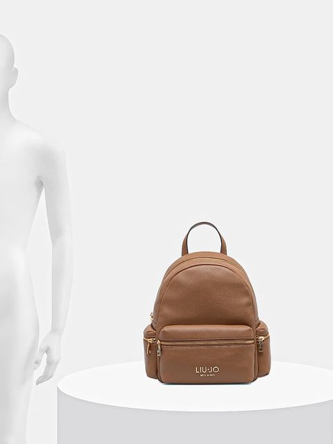 Liu Jo plecak damski kolor brązowy mały z aplikacją AF5136.E0058