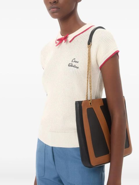 Valentino Garavani bow-detailing top - Neutrals