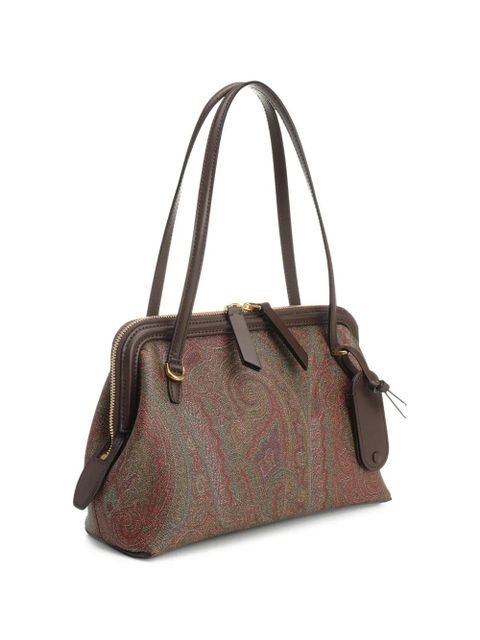 ETRO paisley top handle tote bag - Brown