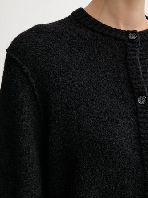OUI kardigan z wełną damski kolor czarny 94462