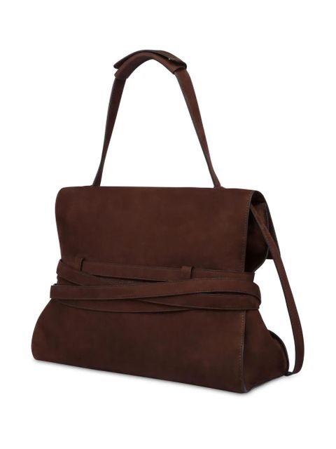 Moschino Tie Me leather shoulder bag - Brown - zdjęcie produktu nr 2